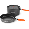 Odoland Camping Cookware Mess Kit, Non-Stick Lightweight Camping Pot and Fry Pan Set with Mesh Bag for Backpacking, Outdoor Cooking and Picnic - size: 4L Pot + 1.5L Fry Pan