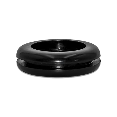 Flyshop 4-Pack Round Rubber Hole Plugs, 30 mm 1-3/16" Drill Hole, 25 mm 1" ID, Black Double-Sided Synthetic Rubber Grommets Wire Protection - size: 1-3/16" (Drill Hole Size)