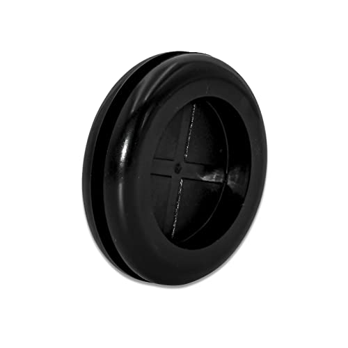 Flyshop 4-Pack Round Rubber Hole Plugs, 26 mm 1-1/32" Drill Hole, 20 mm 13/16" ID, Black Double-Sided Synthetic Rubber Grommets Wire Protection - size: 1-1/32" (Drill Hole Size)