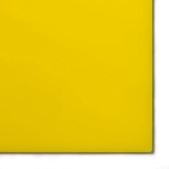 KastLite Colored Acrylic Sheets Nominal 12" x 24" - Plastic Sheet Easy to Cut, Saw, Shape, Laser Cut - Ideal for Arts & Crafts & DIY Projects- Durable, Lightweight, Scratch Resistant - Yellow 8 Pack
