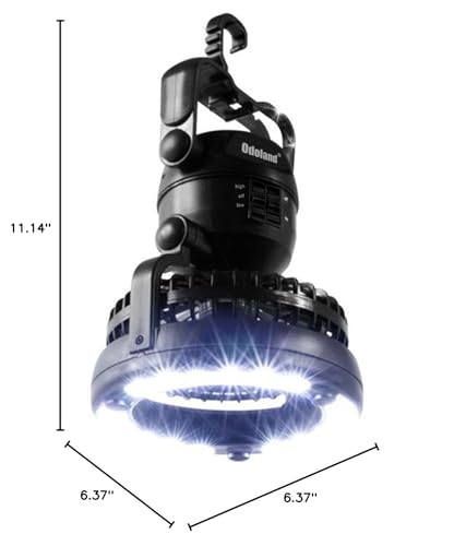 Odoland Portable LED Camping Lantern with Ceiling Fan - Hurricane Emergency