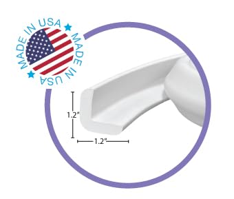 Kidkusion Baby Proof Edge Guards for Safety | Made in The USA | 44 Feet | Off White | Edge Protectors for Furniture, Tables, Fireplaces | Heavy Duty Tape Included