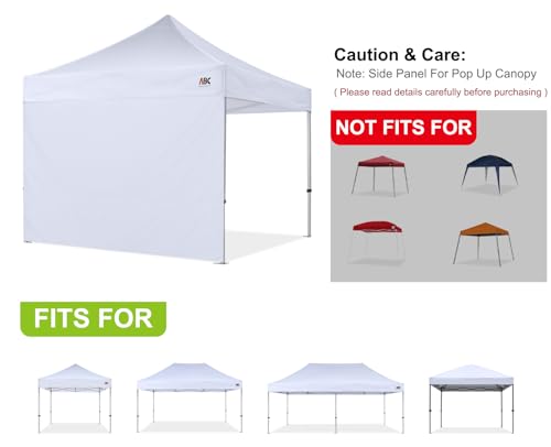 ABCCANOPY Instant Canopy SunWall 10x15 FT, 1 Pack Sidewall Only, No Frame or Top, Red - color: Red, size: 10x15