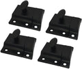 QCAA Oval Turn Cabinet Latch, for Cupboard & Other Furniture, Large, Matte Black, Made in Taiwan, 4 Pack