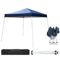 Outvita Canopy 7.8x7.8' Pop Up Commercial Instant Gazebo Tent, Waterproof & UV Protection Canopy Tent with Slant Legs for Party Wedding Birthday BBQ Events - style: 7.8x7.8-blue