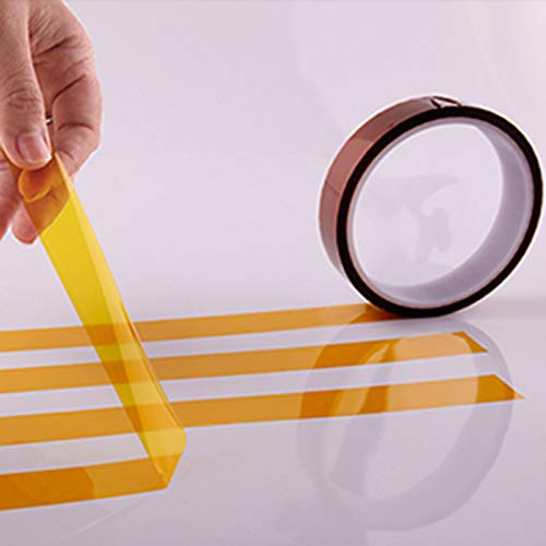 EQUTY BAYMERS 2 Rolls 20mm X 33m 108ft Heat Tape,Adhesive Heat Resistant/Transfer Tape, Heat Vinyl Thermal Sublimation Press Tape,No Residue,Electronics,Soldering,Protecting Circuit Board