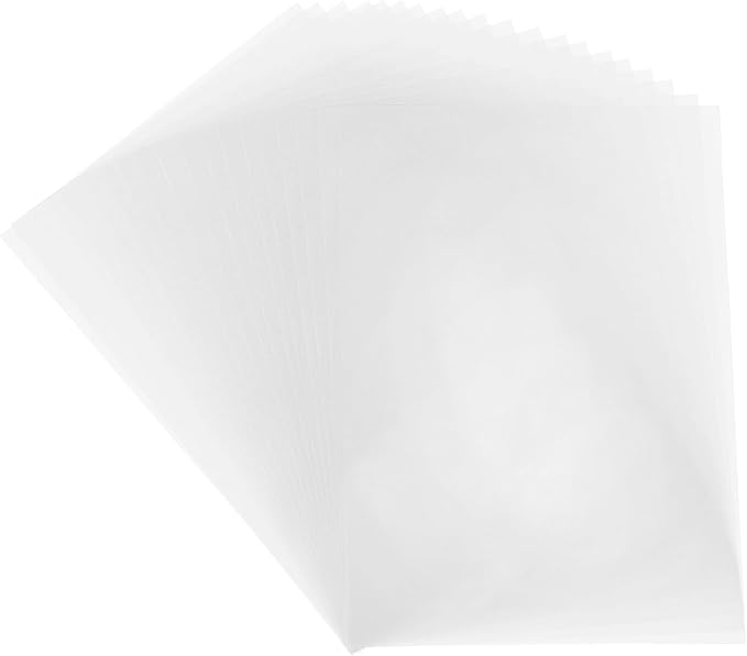 MECCANIXITY Colored Vellum Paper, 50 Sheet White Transparency 11.7 x 8.2 Printable Vellum Paper, Translucent Vellum Sheets for Printing Wedding Invitations, Ink Jet Laser Printer