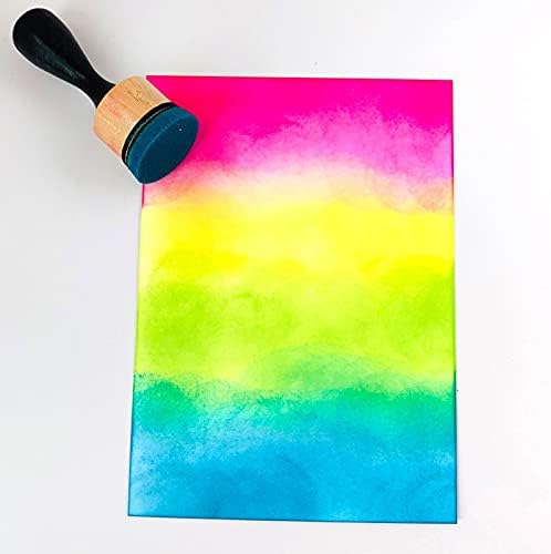Ink Paints Mixing Blending Tool Mini Round Foam Refills, for Scrapbooking Craft, Control of Ink Placement, No More Inky Fingers Ink Blending Tool with Spare Pads for Rubber Stamping & Scrapbooking