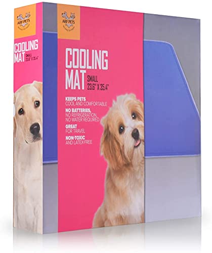 Arf Pets Dog Cooling Mat 27” x 43” Pad for Kennels, Crates and Beds, Non-Toxic, Durable Solid Self Cooling Gel Material. No Refrigeration or Electricity Needed - size: 27 x 43