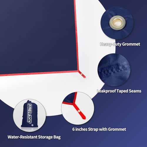 Frelaxy Tent Footprint, Waterproof Camping Tarp, Durable Tent Floor to Elevate Your Camping, Hiking, Backpacking, Hammock, Beach Experience - color: Dark Blue, size: 2 Person—56'' x 80''