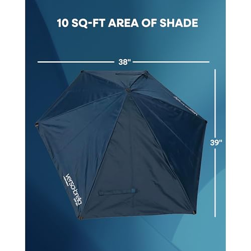 Sport-Brella Versa-Brella SPF 50+ Adjustable Umbrella with Universal Clamp - color: Firebrick Red, style: REG