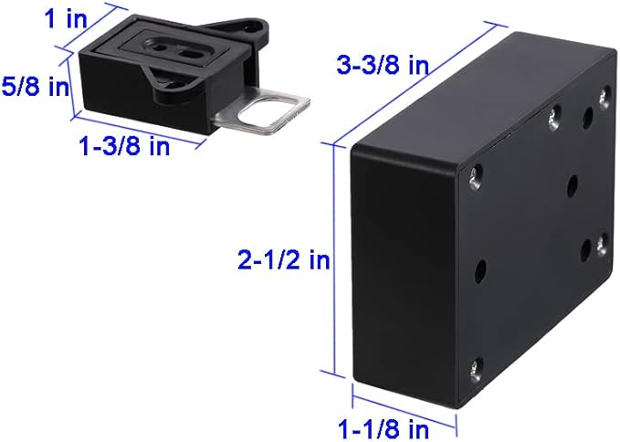 RFID Locks for Hidden DIY Lock - Electronic Cabinet Lock with USB Cable for Wooden Cabinet Drawer Locker Cupboard Gun Box (2 Pack)
