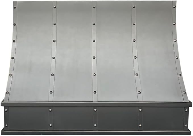 CT Copper Tailor Sloped Copper Vent Hood Island Mount,48'' W,27''H, 1150 CFM Exhaust Fan,Stainless Steel Vent,LED Light,Dishwasher-Safe Baffle Filters,VH8TR1
