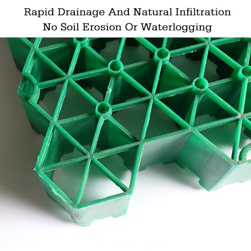 Plastic Ground Reinforcement Grille for Stabilizing Grass and Gravel OutdoorsDurable EcoFriendly Easy to Install HeavyDuty Lawn Support System - size: 5cm-12 pieces