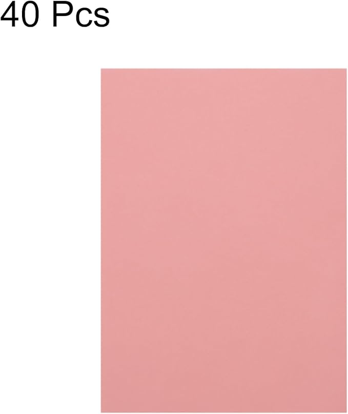 MECCANIXITY Colored Vellum Paper, 40 Sheet Light Pink Transparency 8.3" x 5.9" Printable Vellum Paper, Translucent Vellum Sheets for Printing Wedding Invitations Ink Jet Laser Printer