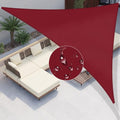 Windscreen4less 5'x6'x7.8' Waterproof Sun Shade Sail Right Triangle Shade Canopy Cover UV Block for Backyard Patio Deck Balcony Pergola Garden (Red) - color: Red, size: 5' x 6' x 7.8'