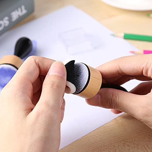 Ink Paints Mixing Blending Tool Mini Round Foam Refills, for Scrapbooking Craft, Control of Ink Placement, No More Inky Fingers Ink Blending Tool with Spare Pads for Rubber Stamping & Scrapbooking