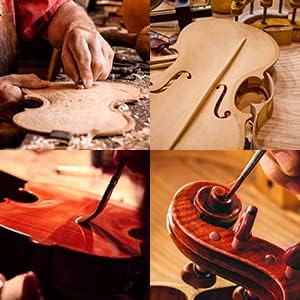 Eastar 1/4 Violin Set for Beginners, Fiddle Quarter Size with Hard Case, Rosin, Shoulder Rest, Bow, and Extra Strings (Imprinted Finger Guide on Fingerboard), EVA-2