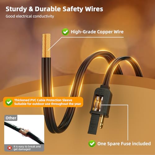 FOOMAN LED Outdoor String Lights, 100FT Outside Waterproof Patio Lights with 50+3 Shatterproof ST38 Edison Bulbs, 2700K Warm White Hanging Light, Dimmable Light for Back Yard Porch Party Gezebo - size: 100FT