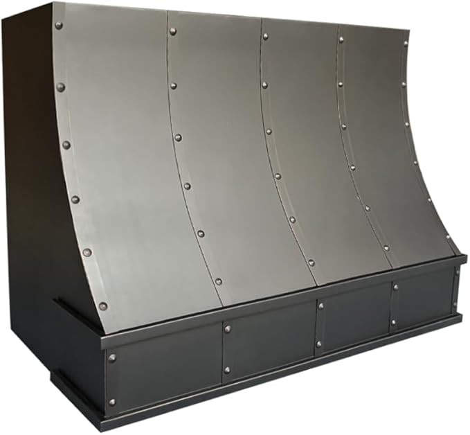 CT Copper Tailor Sloped Copper Vent Hood Wall Mount,48'' W,27''H, 1150 CFM Exhaust Fan,Stainless Steel Vent,LED Light,Dishwasher-Safe Baffle Filters,VH8TR1