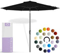 Midtown Umbrellas – The Swilt 10 Ft Patio Umbrellas with 360° Swivel & Tilt Mechanism, 8 Fiberglass Ribs & Terylast Polyester Fabric for Backyard, Deck, Pool & Cafes - Ebony Canopy, Black Pole - color: Terylast Ebony, size: 10 Feet