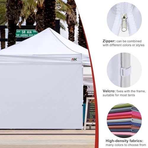 ABCCANOPY Instant Canopy SunWall 10x15 FT, 1 Pack Sidewall Only, No Frame or Top, Red - color: Red, size: 10x15