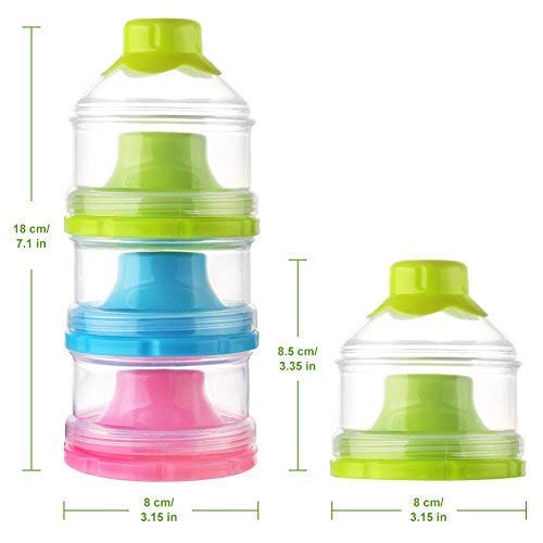 Accmor Baby Formula Dispenser, Non-Spill Stackable Formula Dispenser On The Go, Baby & Kids Snack Containers, Formula Container for Travel, BPA Free