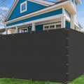 Buzzbazaar 7' x 32' Black Heavy Duty Privacy Fence Screen - Commercial Grade Shade Cover with Brass Grommets, Outdoor Wind Block & Yard Barrier, Customizable Size