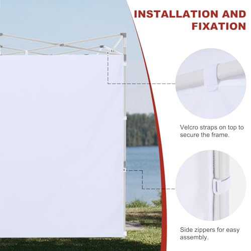 ABCCANOPY Instant Canopy SunWall 10x15 FT, 1 Pack Sidewall Only, No Frame or Top, Red - color: Red, size: 10x15