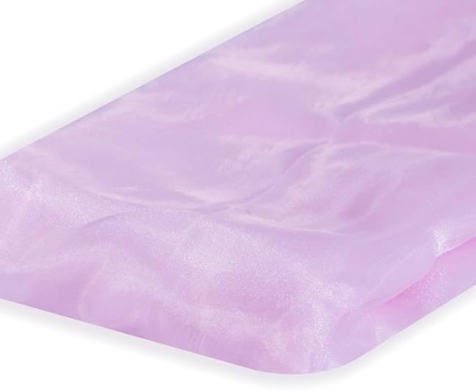 Fynite Baby Pink Organza Fabric by The Yard | 1 Yard Long | 44" Wide | Bridal Soft Sheer Organza Tulle for DIY Wedding Dress Fashion Craft Decorations