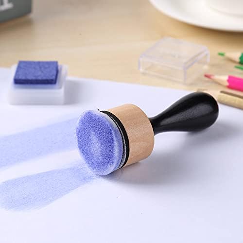 Ink Paints Mixing Blending Tool Mini Round Foam Refills, for Scrapbooking Craft, Control of Ink Placement, No More Inky Fingers Ink Blending Tool with Spare Pads for Rubber Stamping & Scrapbooking