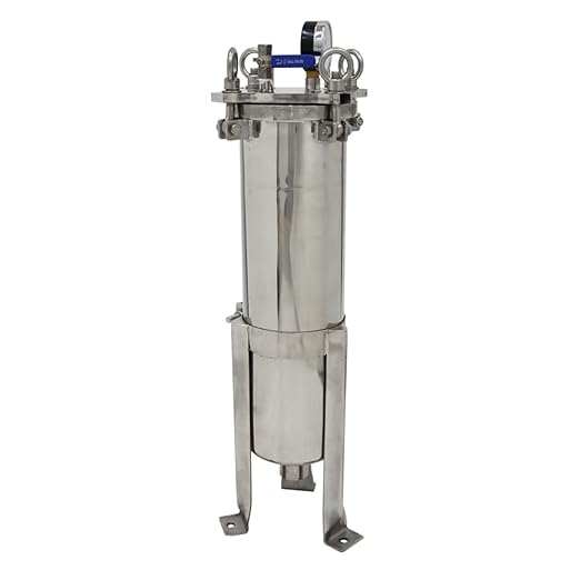 #4 Bag Filter Housing 304 Stainless Steel Filter Solid-Liquid Separation Tool 120PSI Industrial Sock Filter 1" Fnpt in/Out Bag Water Filter Purification Equipment