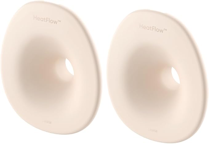 eufy Original 24mm Flange (2-Pack), Replacement Accessories for Wearable Breast Pump E20/S1/S1 Pro, HeatFlow™ Technology, Food-Grade Silicone, Durable, Comfortable, Ergonomic Fit