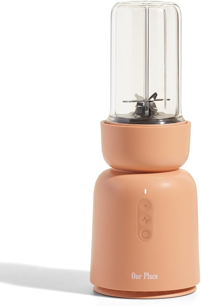 Our Place Splendor Blender - 1000W High-Power | Ultra-Sharp Blades | 2 Blending Modes | Includes 25 oz Personal Cup and Drinking Lid Set | Smoothies, Shakes & More | Spice
