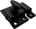 QCAA Oval Turn Cabinet Latch, for Cupboard & Other Furniture, Small, Matte Black, 8 Pack