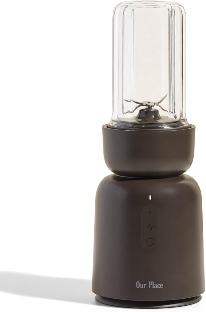 Our Place Splendor Blender - 1000W High-Power | Ultra-Sharp Blades | 2 Blending Modes | Includes 25 oz Personal Cup and Drinking Lid Set | Smoothies, Shakes & More | Char