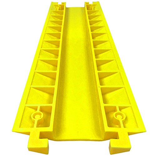 EZ Runner PVC Drop Over Cable Ramp - Single Channel - Yellow (Pack of 3) - color: Yellow, size: 1-channel (3 Pack)