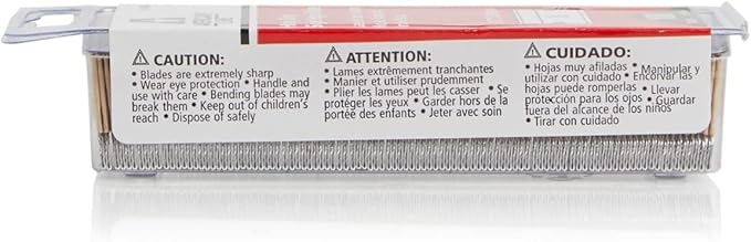 American Line Single Edge Razor Blades - 100-Pack - 0.012" Heavy Duty High Carbon Steel for Extra Durability and Long Life - 66-0448