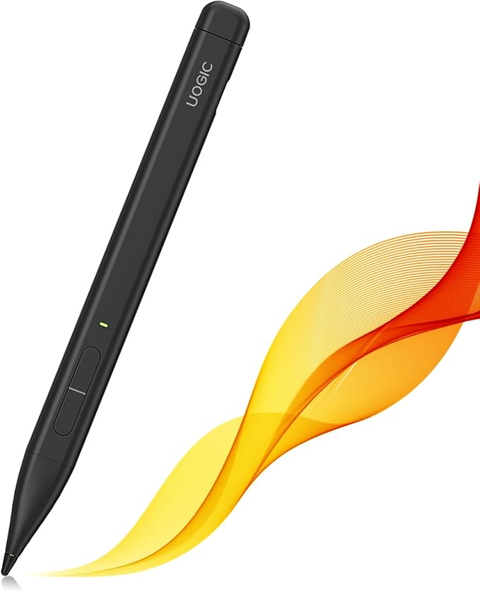 Uogic Slim Pen 2 for Surface, with 4096 Pressure, Erase & Right-Click, Palm Rejection for Surface Pro (4th/5th/6th/7th/7+/8th/9th/10th Gen), Surface Duo (1st/2nd Gen), Surface Book (1st/2nd/3rd Gen)