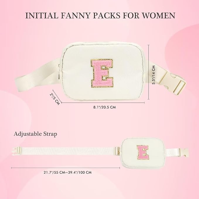 YOOLIFE Bridesmaid Gifts - Bridesmaid Proposal Gift Wedding Day, Bridal Shower Gifts, Maid of Honor Gifts, Bachelorette Party Decorations Favors, White Initial Crossbody Bag Belt Bag Y