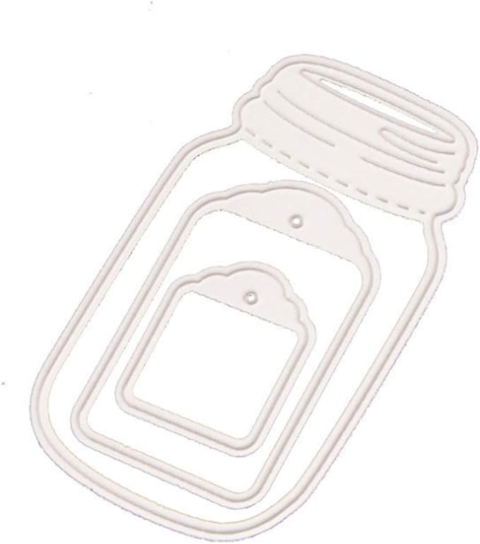 Metal Cutting Dies DIY Embossing Stencil Template Scrapbooking Card Making Mold Photo Album Arts Crafts Tools (Wishing bottle-8x5cm)