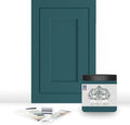 ALL-IN-ONE Paint, Durable cabinet and furniture paint. Built in primer and top coat, no sanding needed. Includes our 30 featured color card - Inspire (deep teal), 8oz Sample