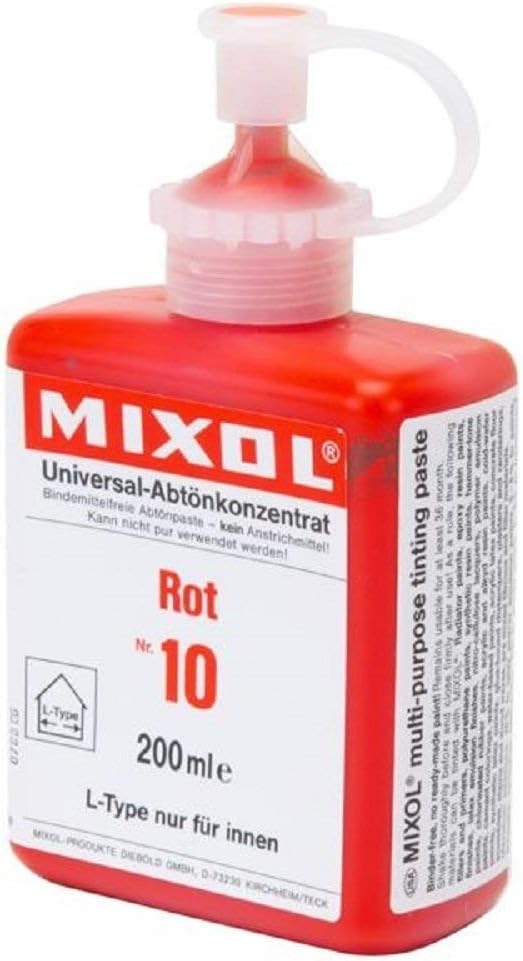 Mixol Universal Tints, Red Paint Colorant #10, 200ml