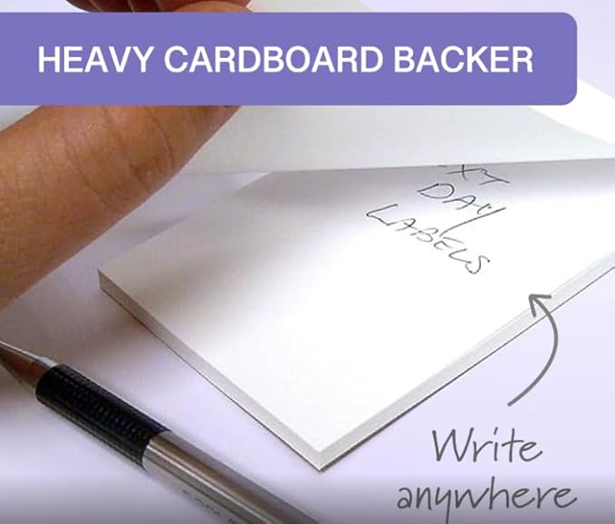 NextDayLabels Note Pads - 10 Pack of 50 Sheet Pads (3 x 5 Inches, White, Minimalist Style)