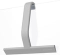 dancemoon JustHang Shower Squeegee for Glass Doors, All-One-Piece Silicone with Built-in Hook Design for Easy Hanging and Cleaning, 10 Inch Gray