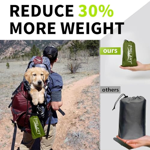 Frelaxy Tent Footprint, Waterproof Camping Tarp, Durable Tent Floor to Elevate Your Camping, Hiking, Backpacking, Hammock, Beach Experience - color: Army Green, size: 4-5 Person—104'' x 80''