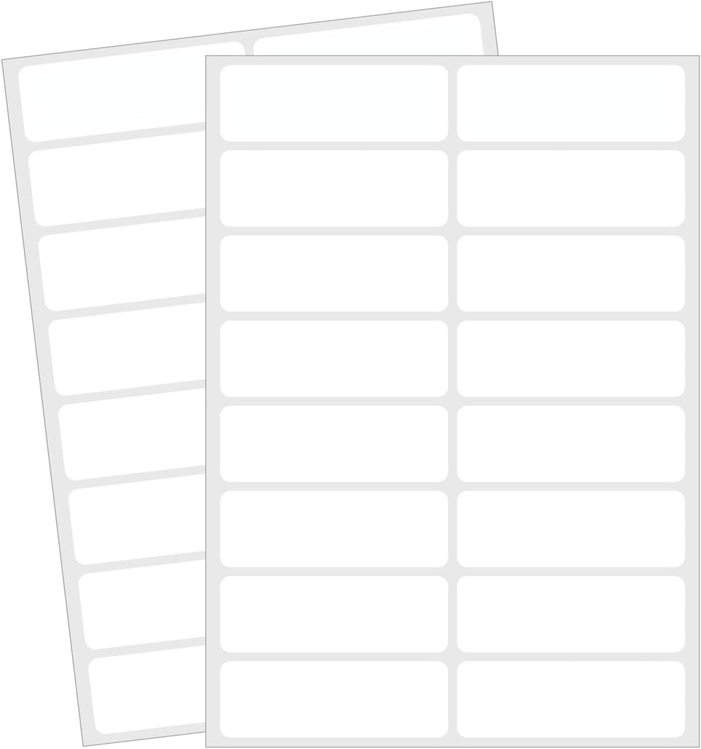 Blank Removable Labels, 1x3 Inch White Freezer Labels for Food Containers, Freezer Label to Write on/Waterproof/Easy Peel Off (240Pcs)