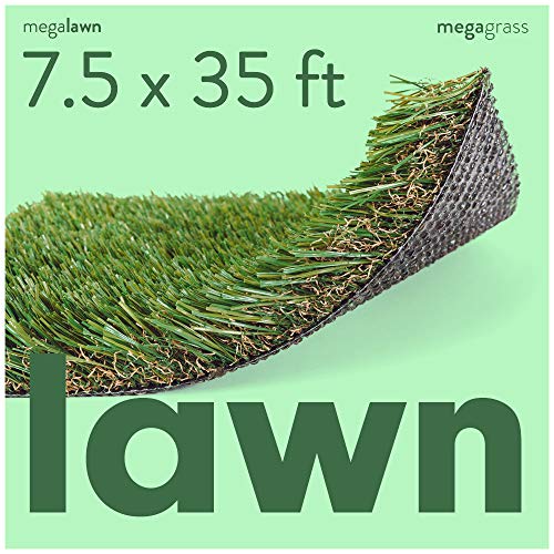 10 x 18 Feet Artificial Grass Mat for Lawn/Deluxe Realistic Synthetic Turf Rug [Thick Carpet of Fake Grass Patch Pads for Outdoor, Landscaping, Pets, Dogs, Puppy Potty, and Backyard]