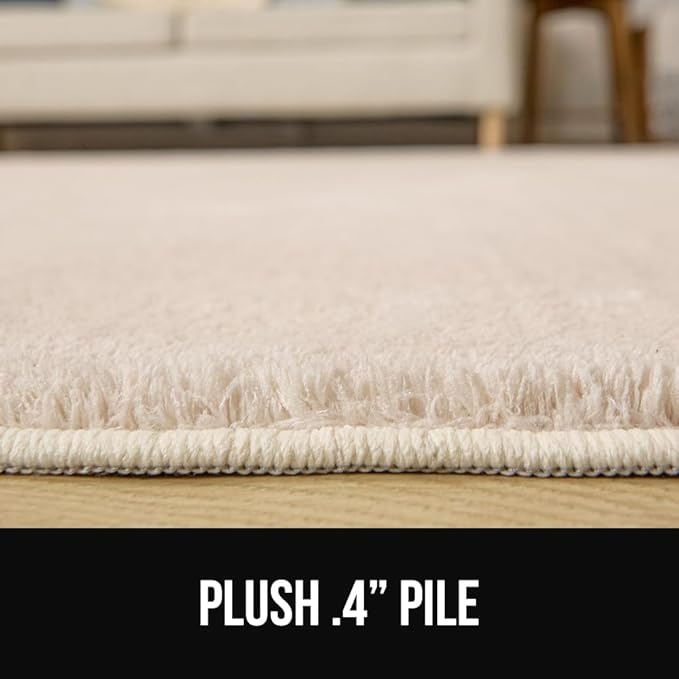 GORILLA GRIP Ultra Soft Washable Area Rug, Stain and Slip Resistant Plush Thick Carpet for Bedroom Living Room, No Shed Floor Rugs, Pet Friendly, Dorm Essentials, Kids Nursery Home Decor, 2x3, Black