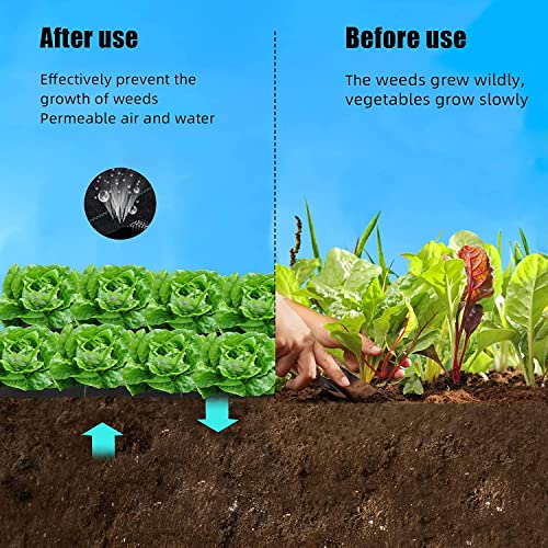 6ft X 300ft Weed Barrier Landscape Fabric Heavy Duty, Premium 2.4 oz Ground Cover Weed Block Gardening Mat, Easy Setup & Superior Weed Control, for Erosion Control, Weed Barrier - size: 6ft X 300ft & 2.4 oz